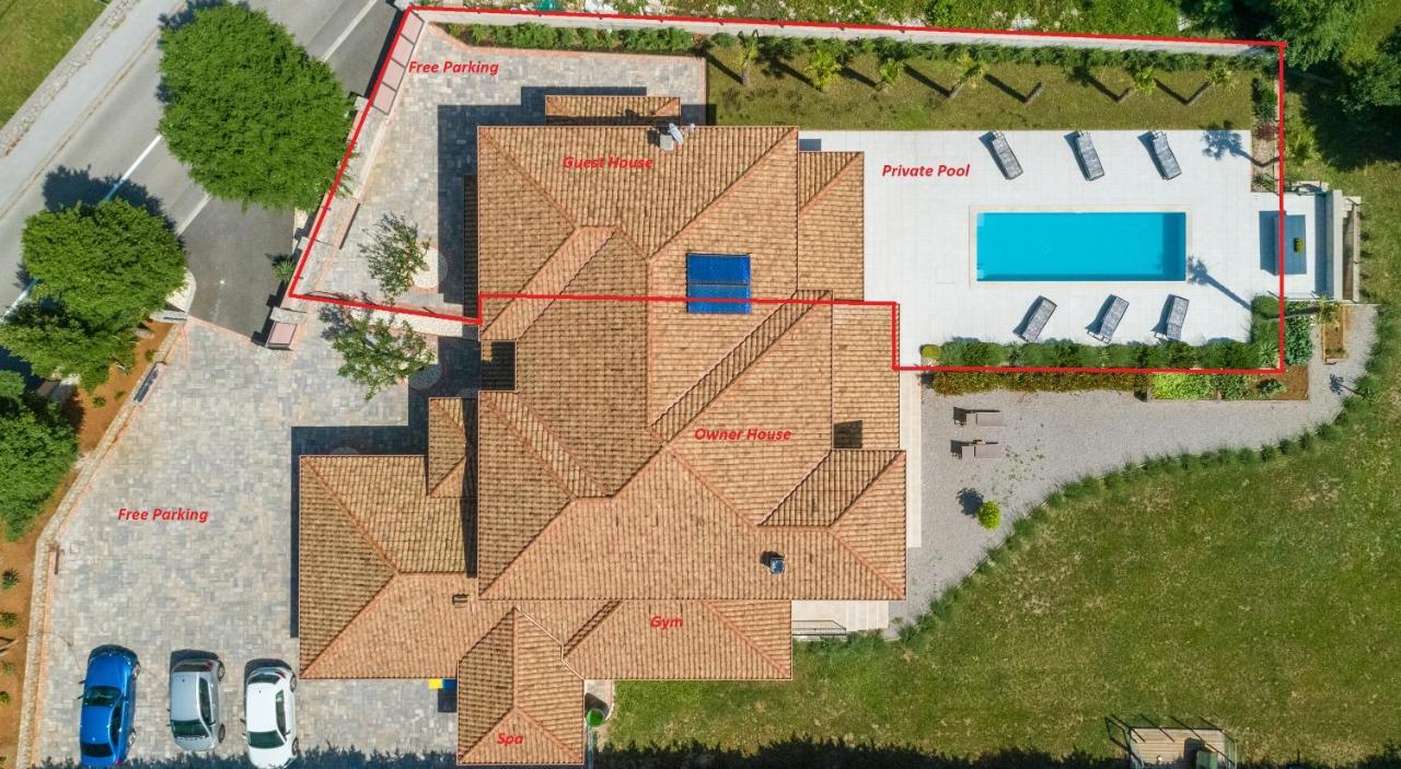 Villa Palma With Heated Private Pool Podhum Екстериор снимка